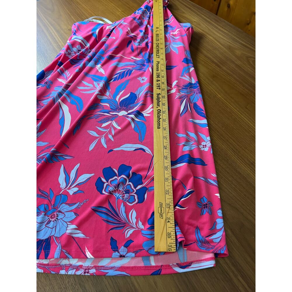 Tommy Bahama Romantic Blooms One Shoulder Dress Bright Blush Pink NWT L - Picture 8 of 8